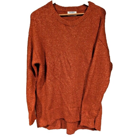 Old Navy OVERSIZED Burnt Orange Rust Sweater Medium Cozy‎ hugge comfy relaxed - Picture 1 of 5